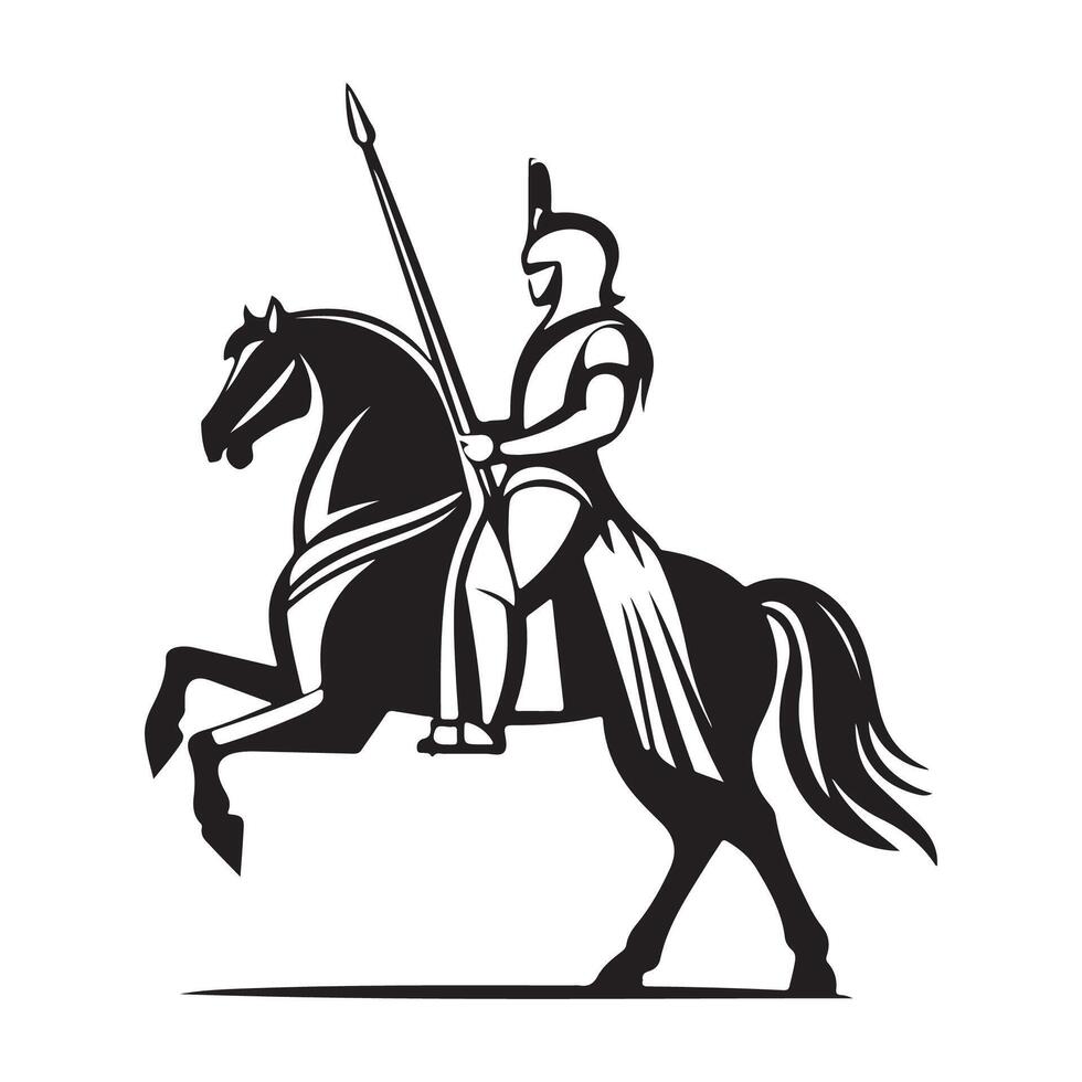 Byzantine Cataphracts Warrior image isolated on white background vector