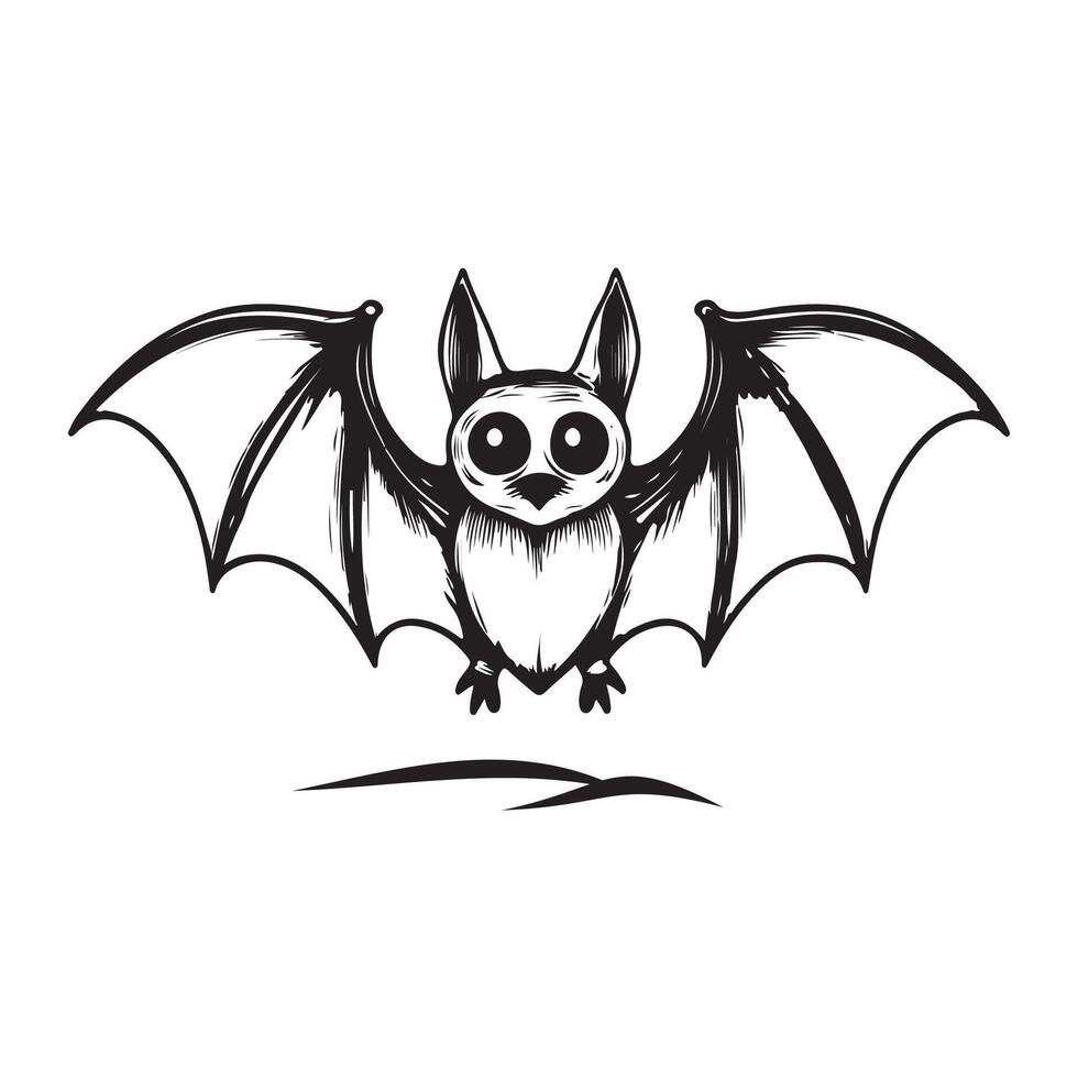 Cute Flying Bat Cartoon Character image isolated on white background vector