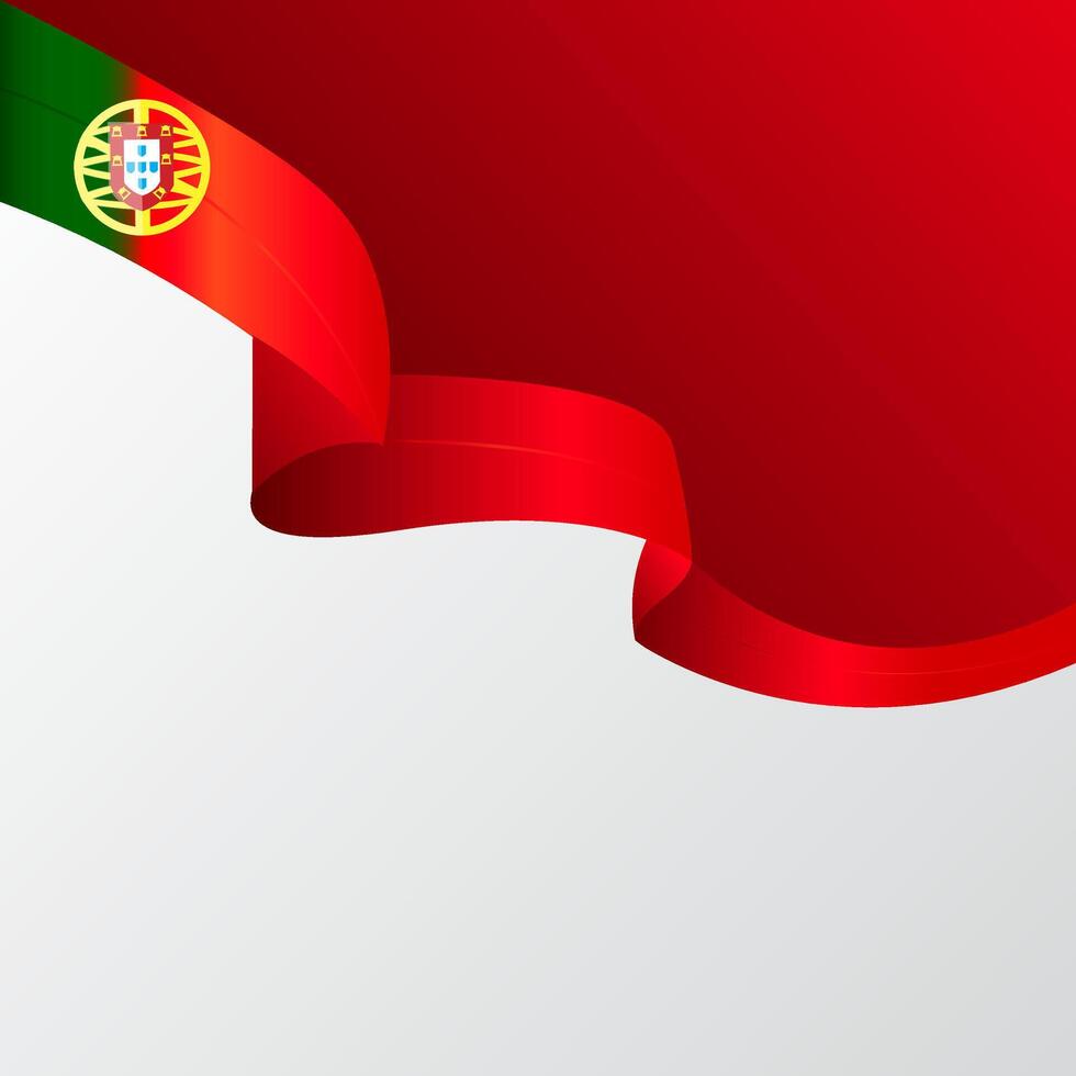Portuguese National Day Celebration with Waving Flag vector