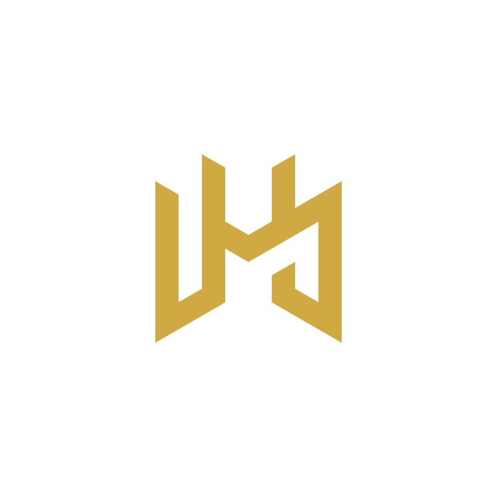 Monogram Initial HM MH Logo vector