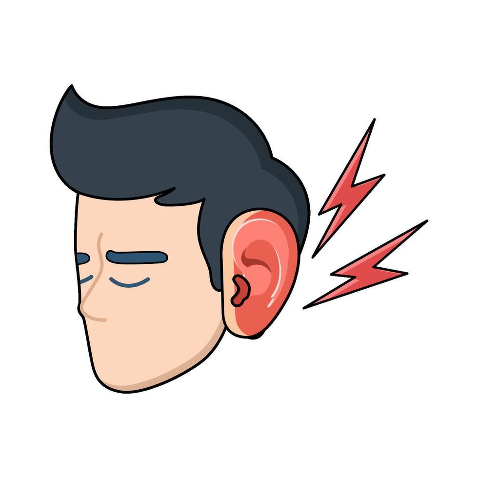 illustration of Ear Pain vector