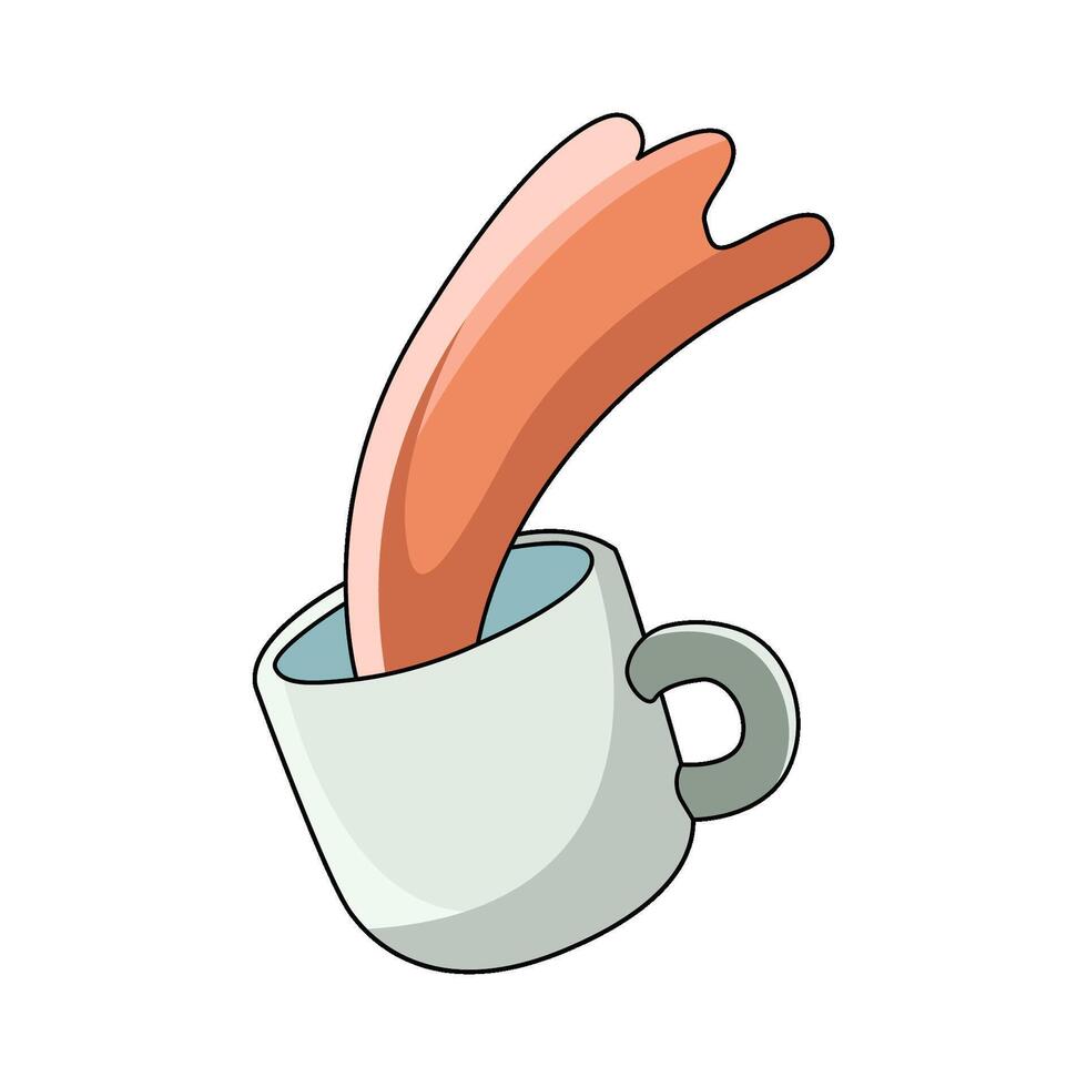 illustration of Spilled Coffee vector