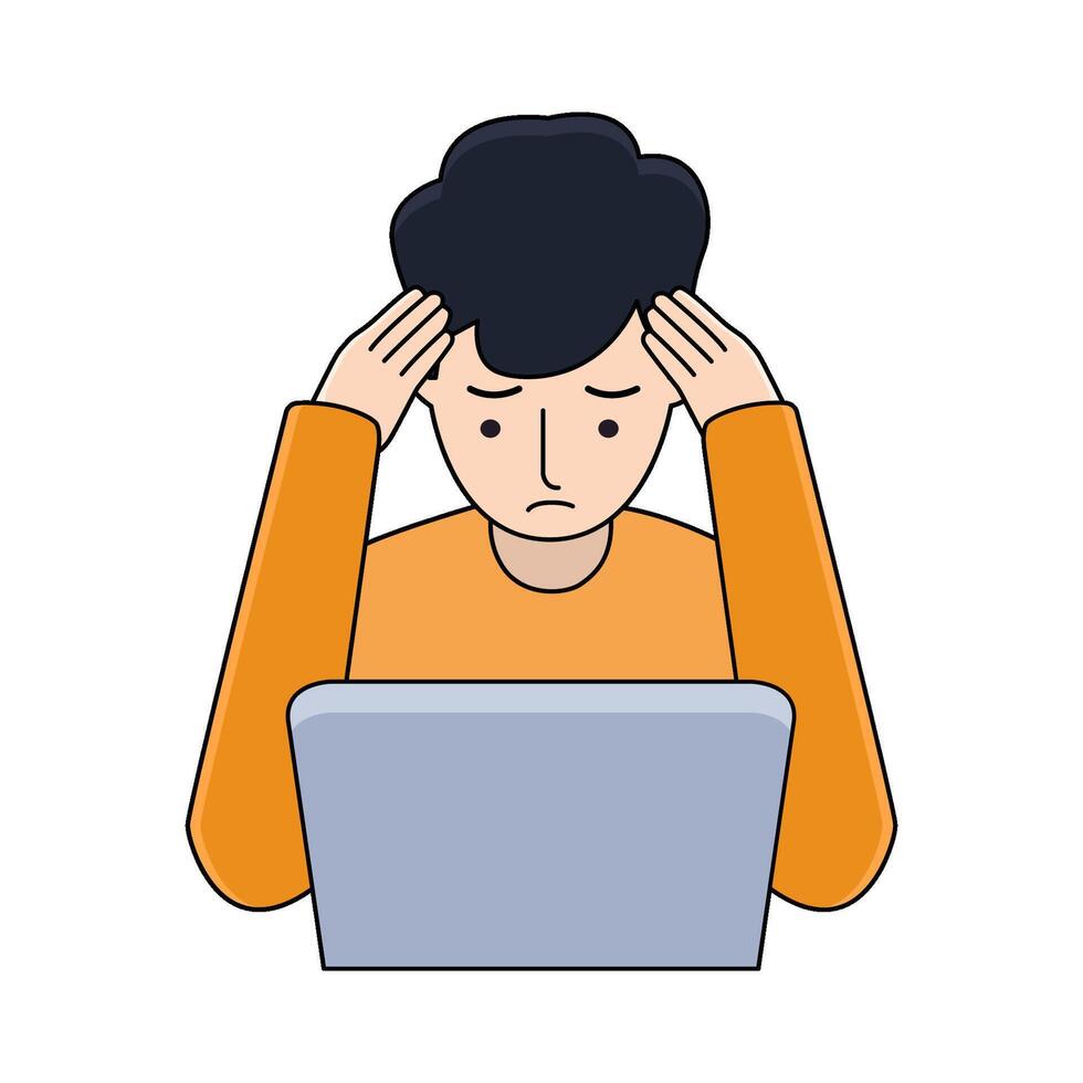 illustration of Work Stress vector