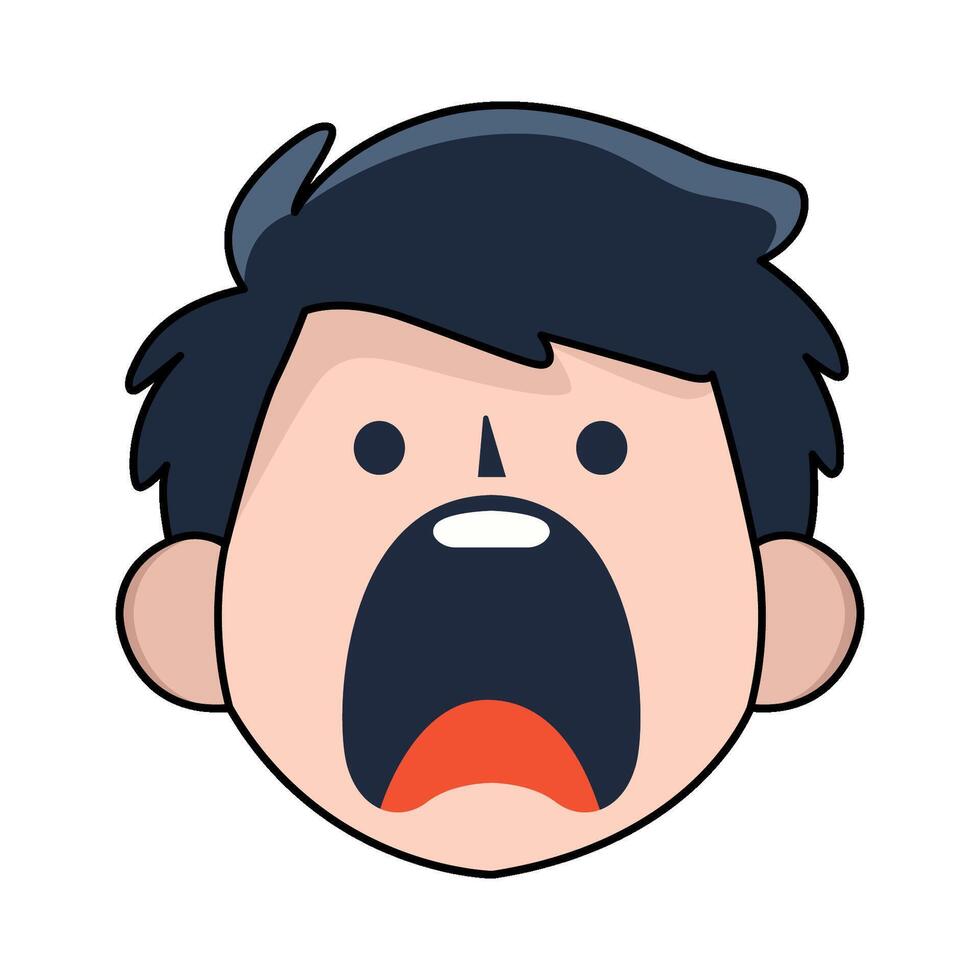 illustration of Panic Face vector