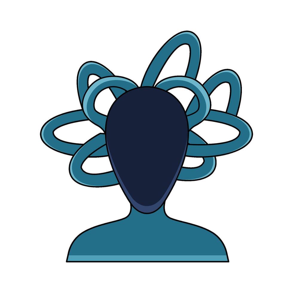 illustration of overthinkings vector