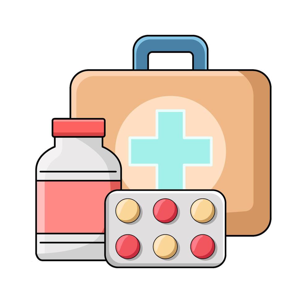 illustration of First Aid vector