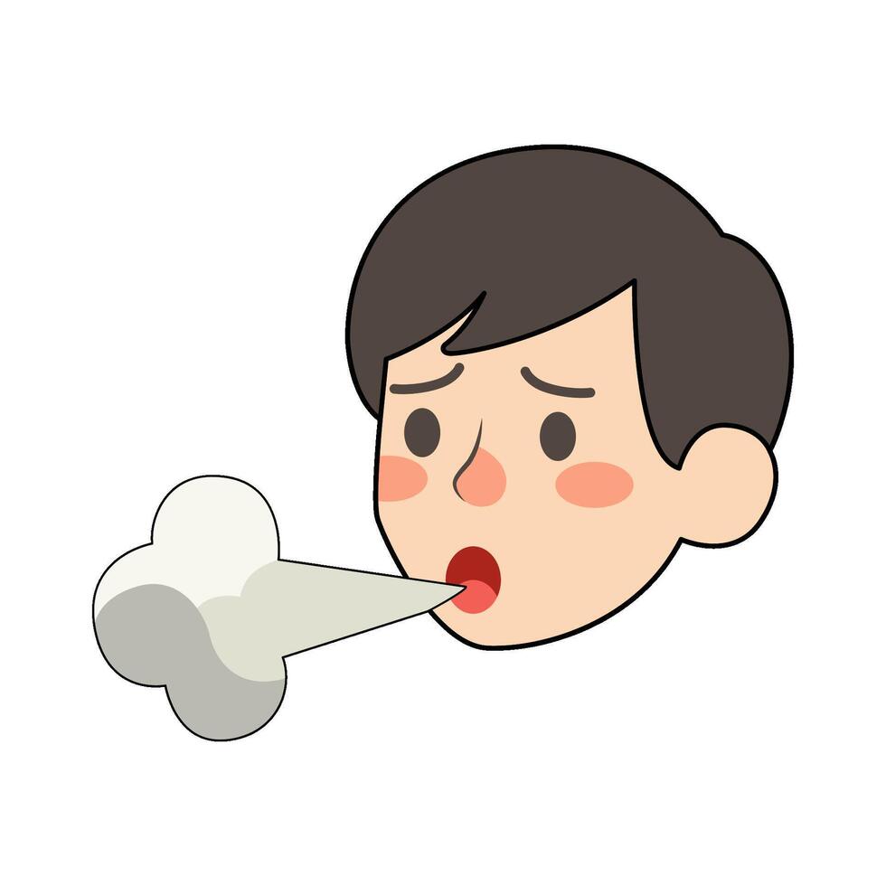 illustration of Cough man vector
