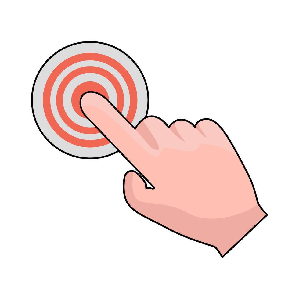 illustration of touch click vector