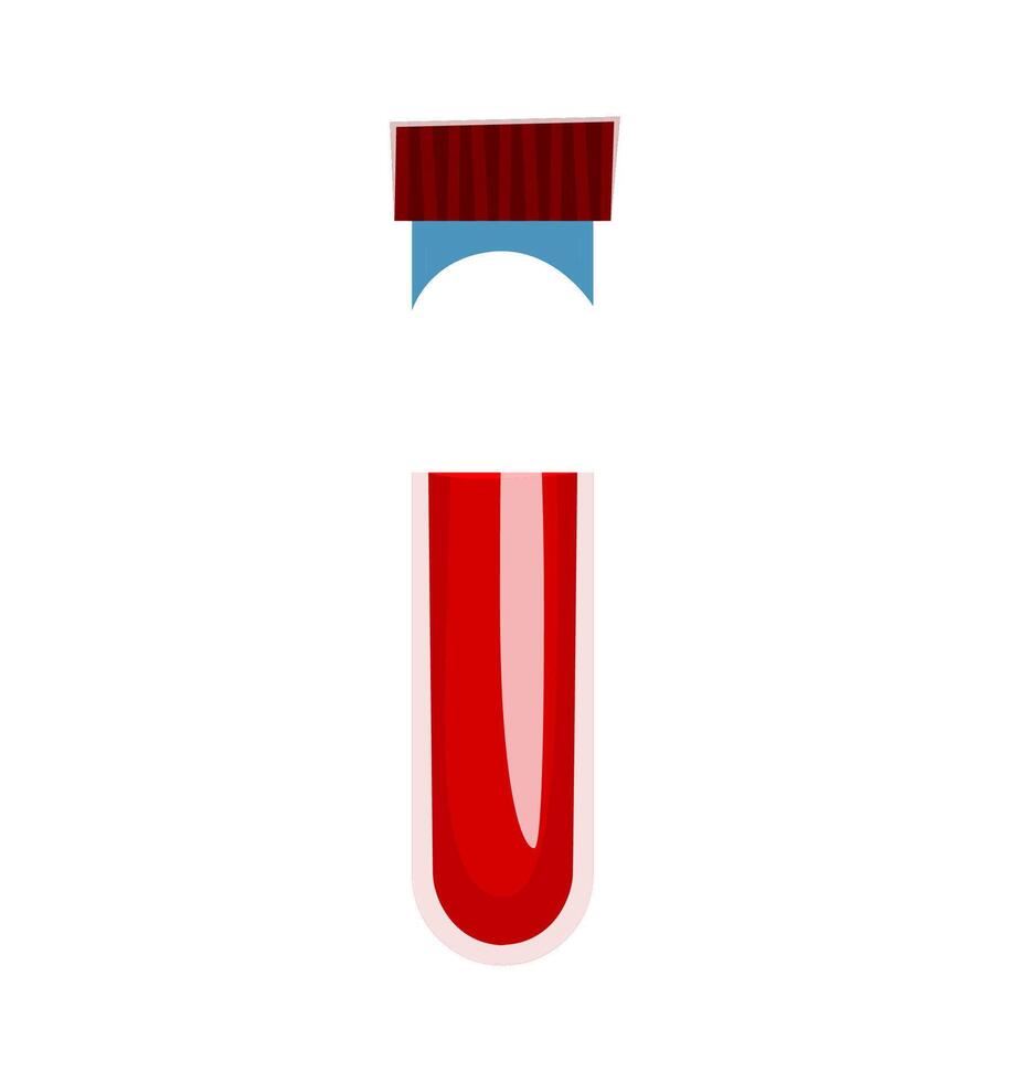 Medicine cartoon font flask with blood letter I vector