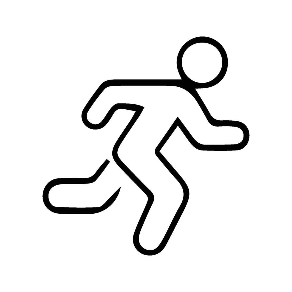 Running Athlete Icon. Running Man Silhouette Illustration. Running Sport. vector