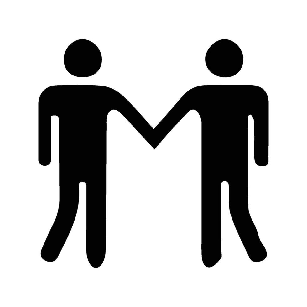 People Holding Hands. vector