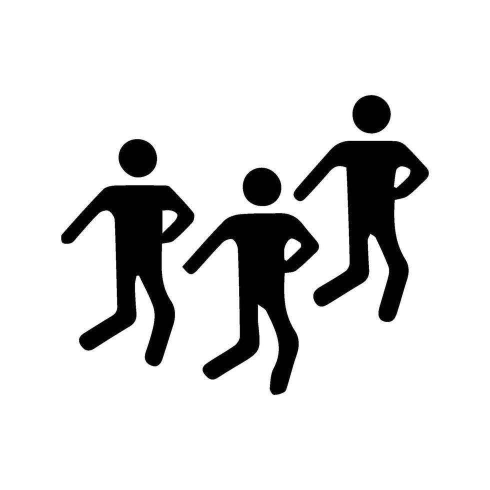 Standing Man Profile. vector