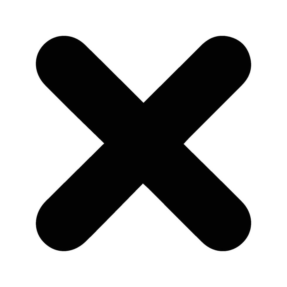 X Icon. Delete Sign Illustration. Wrong Sign. vector