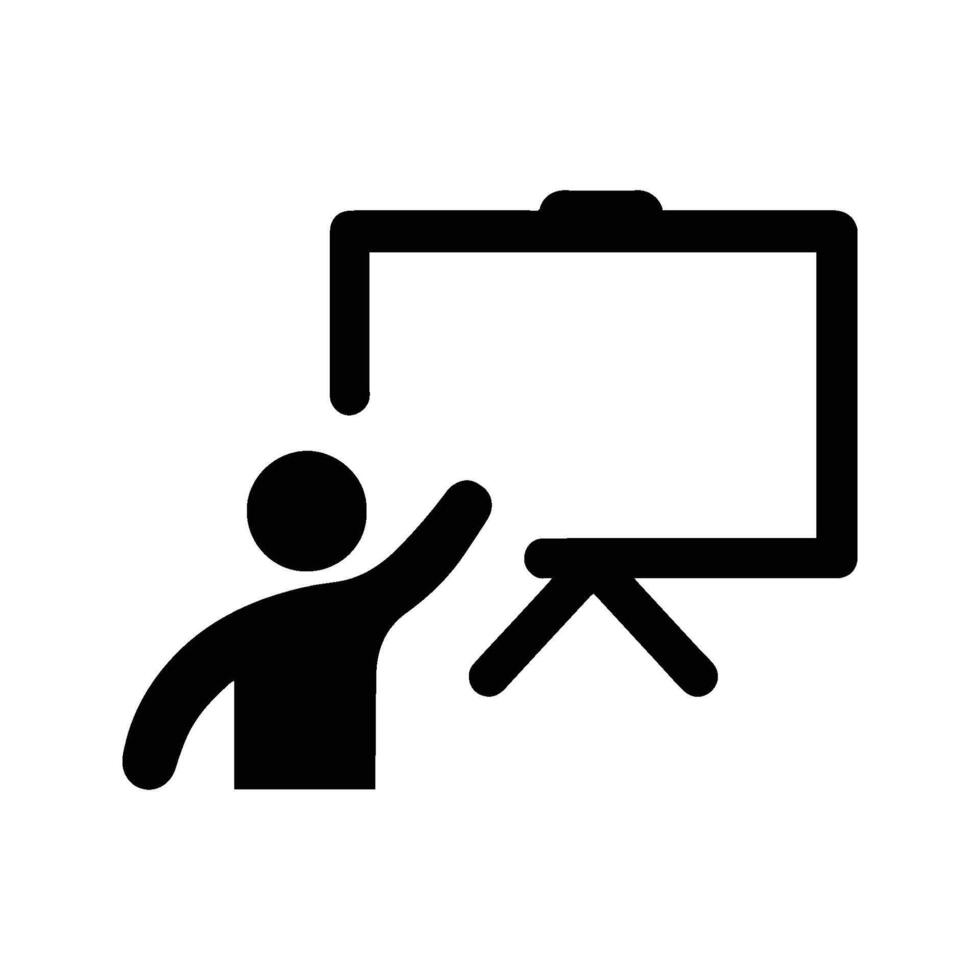 Teaching in Front of Class. vector