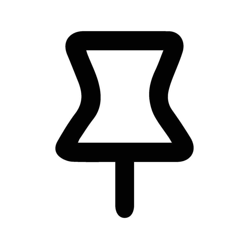 Pin Icon. Push Pin Illustration. Social Media Pin Sign. vector