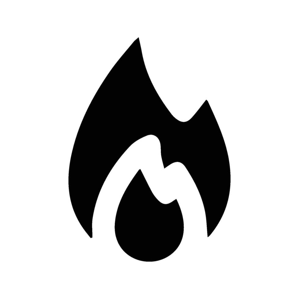 Simple Fire Icon. vector