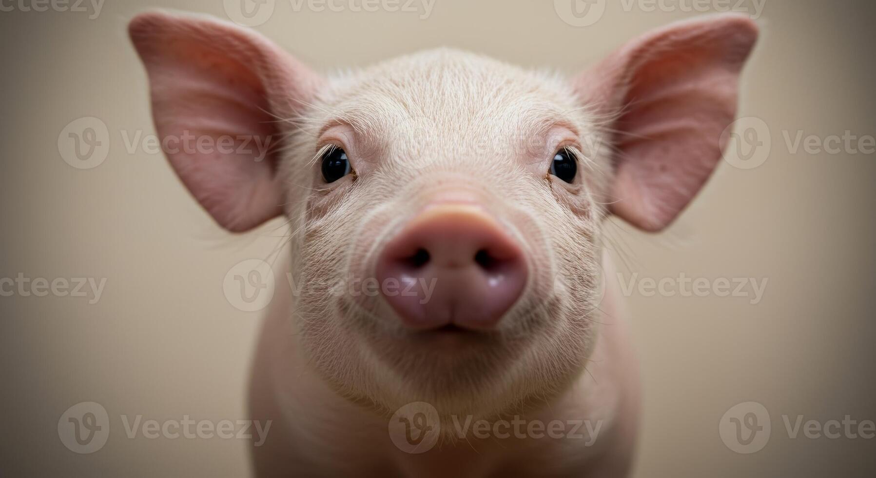 A pig with big ears and a big nose photo