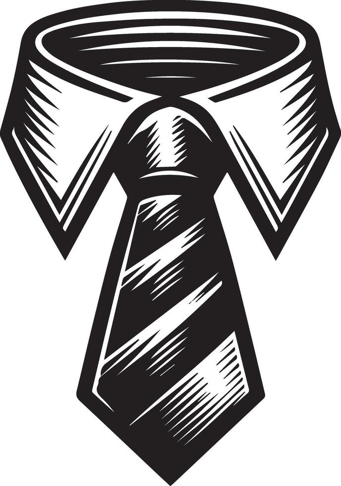 a black and white image of a tie vector