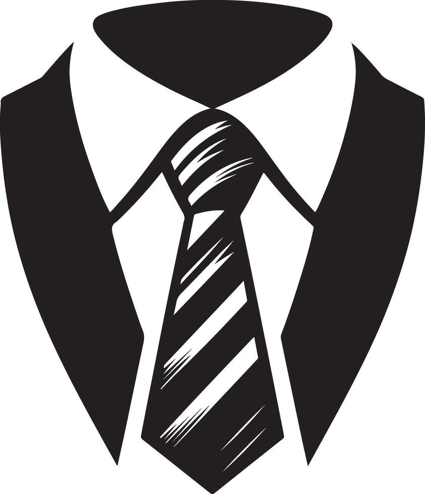 a black and white silhouette illustration of a tie vector