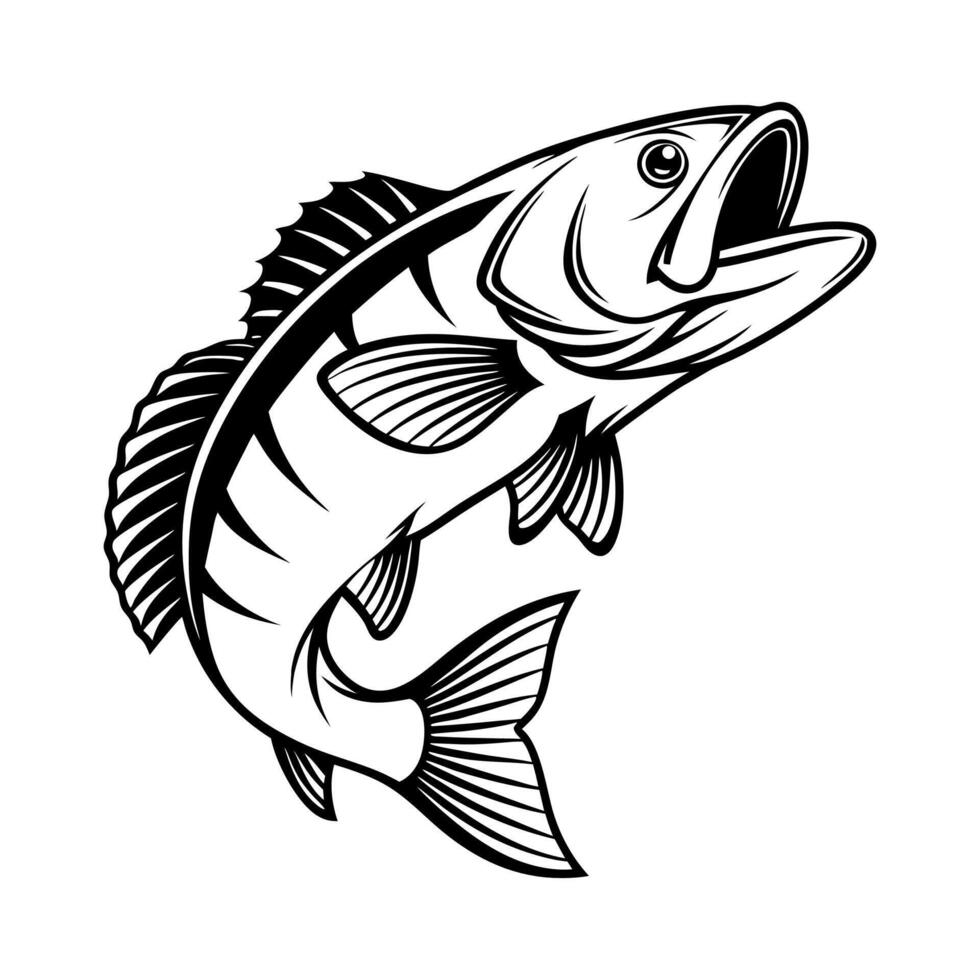 Big fish silhouette vector