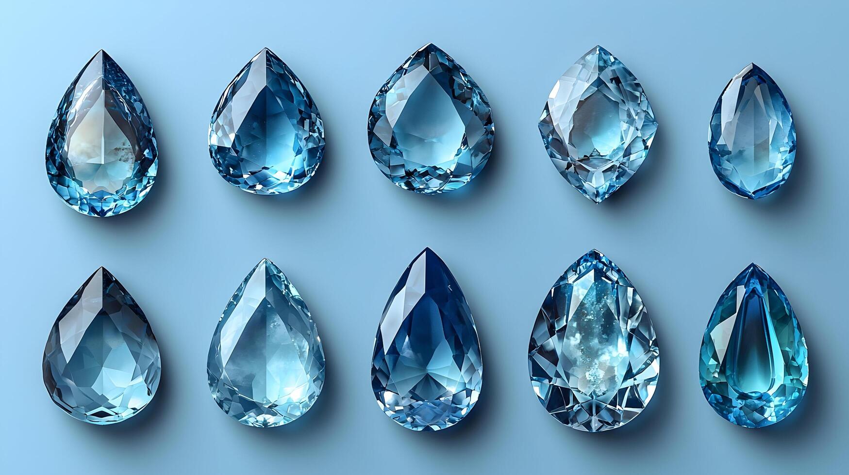 Blue Gemstone Collection Display photo