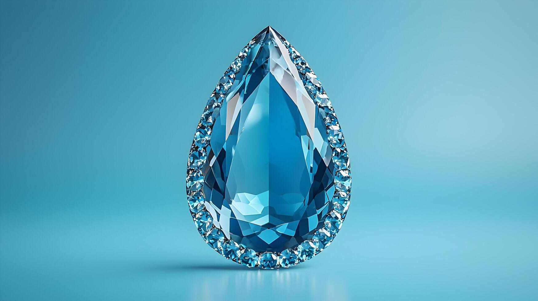 Aqua Blue Gemstone Water Drop photo