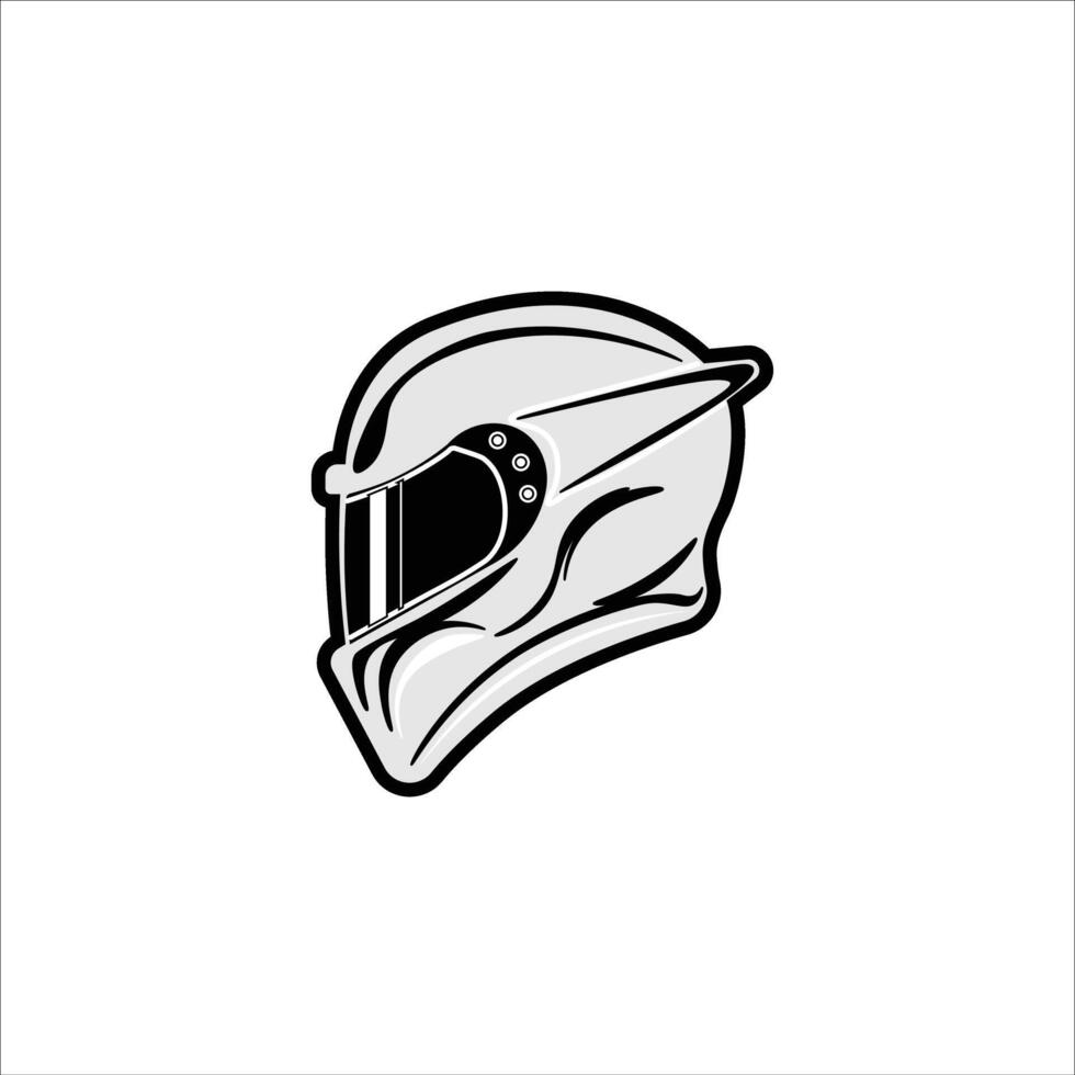 a cool motorcycle helmet to use vector