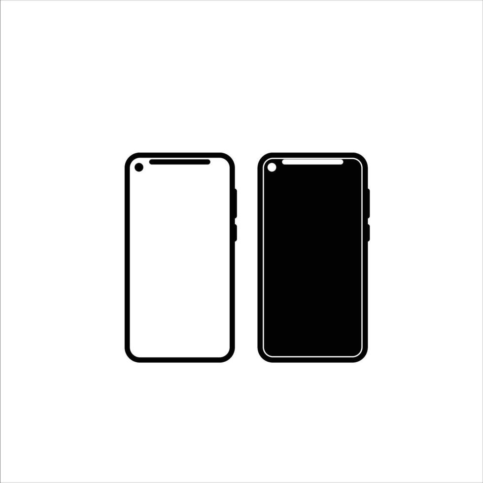 this phone choice can be black or white vector