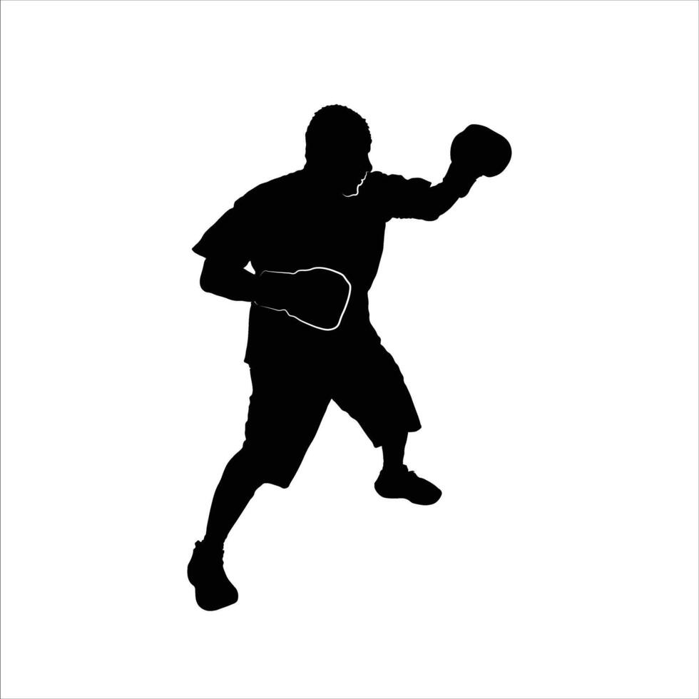a man is training in boxing vector