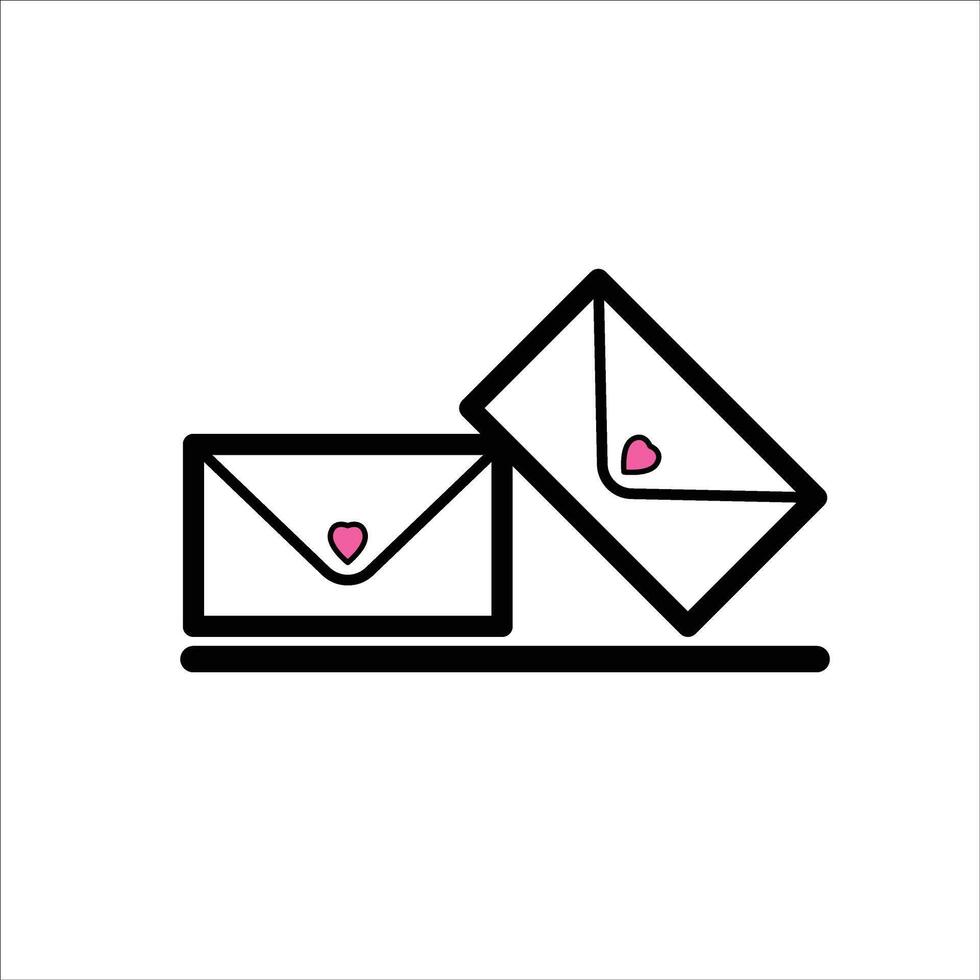 two love letters vector