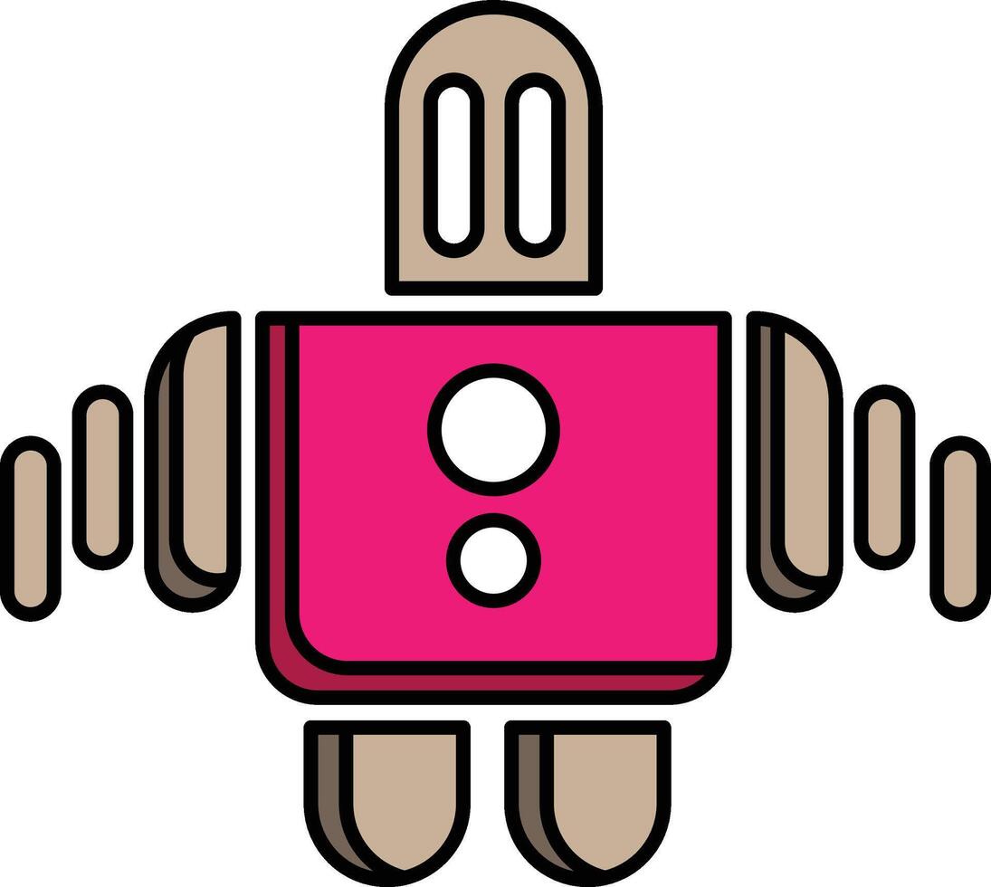 cute robot icon vector