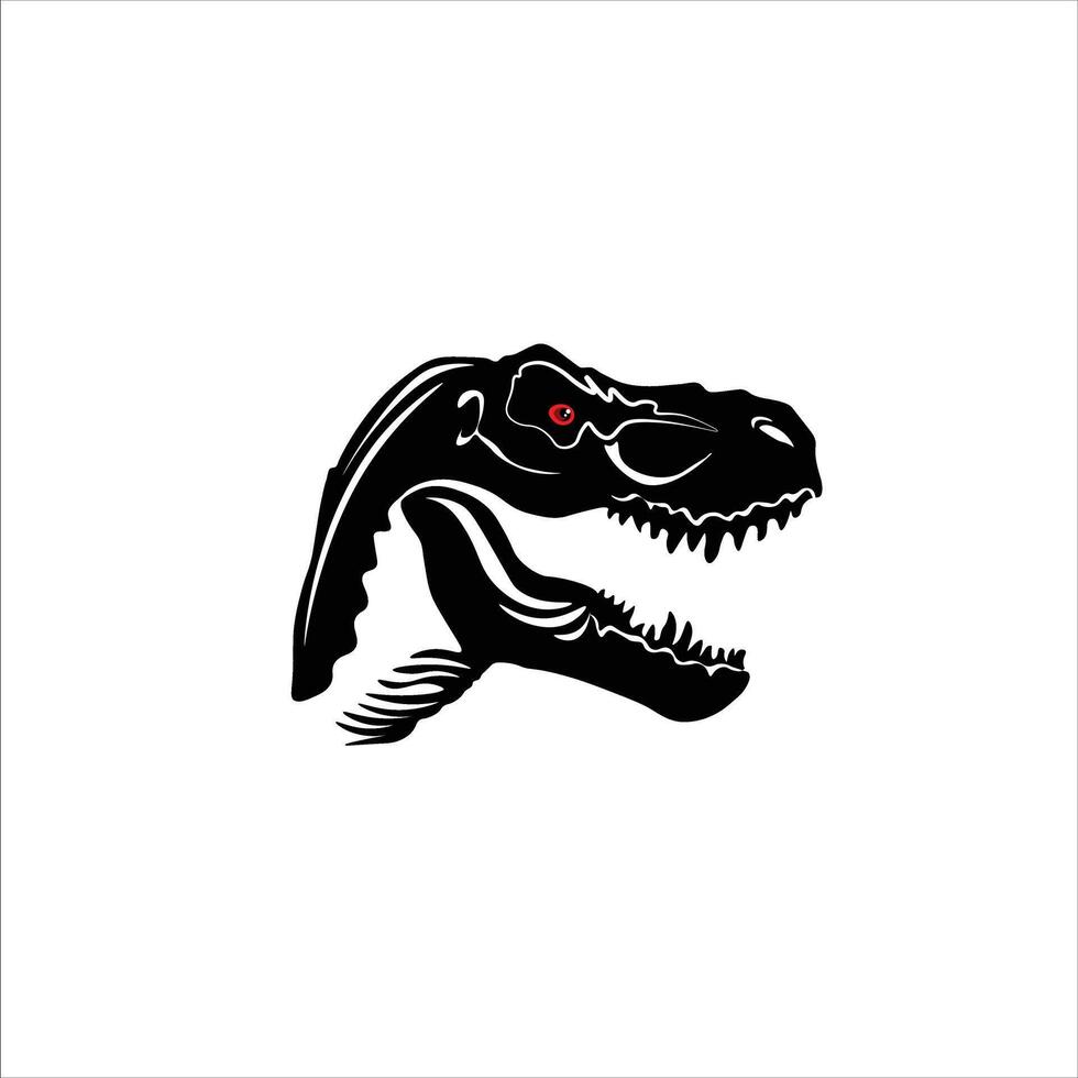 face of a t-rex dinosaur vector
