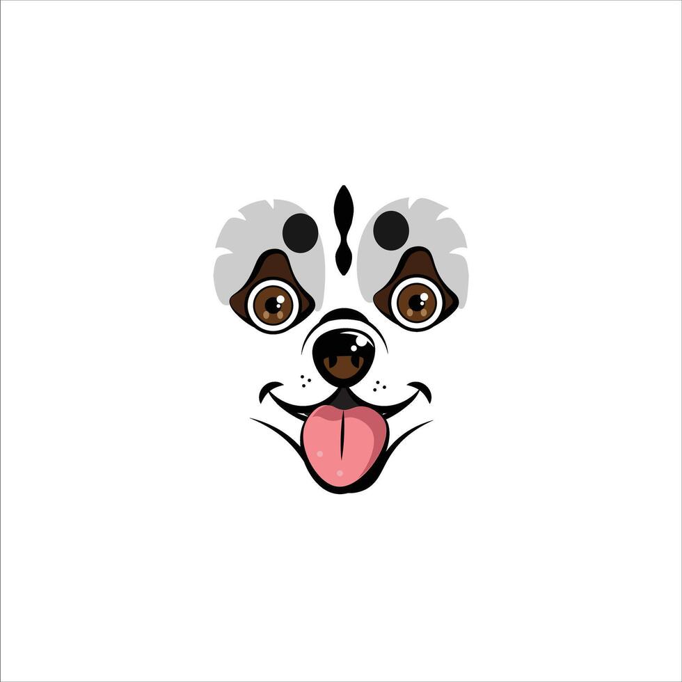 cute dog smile vector