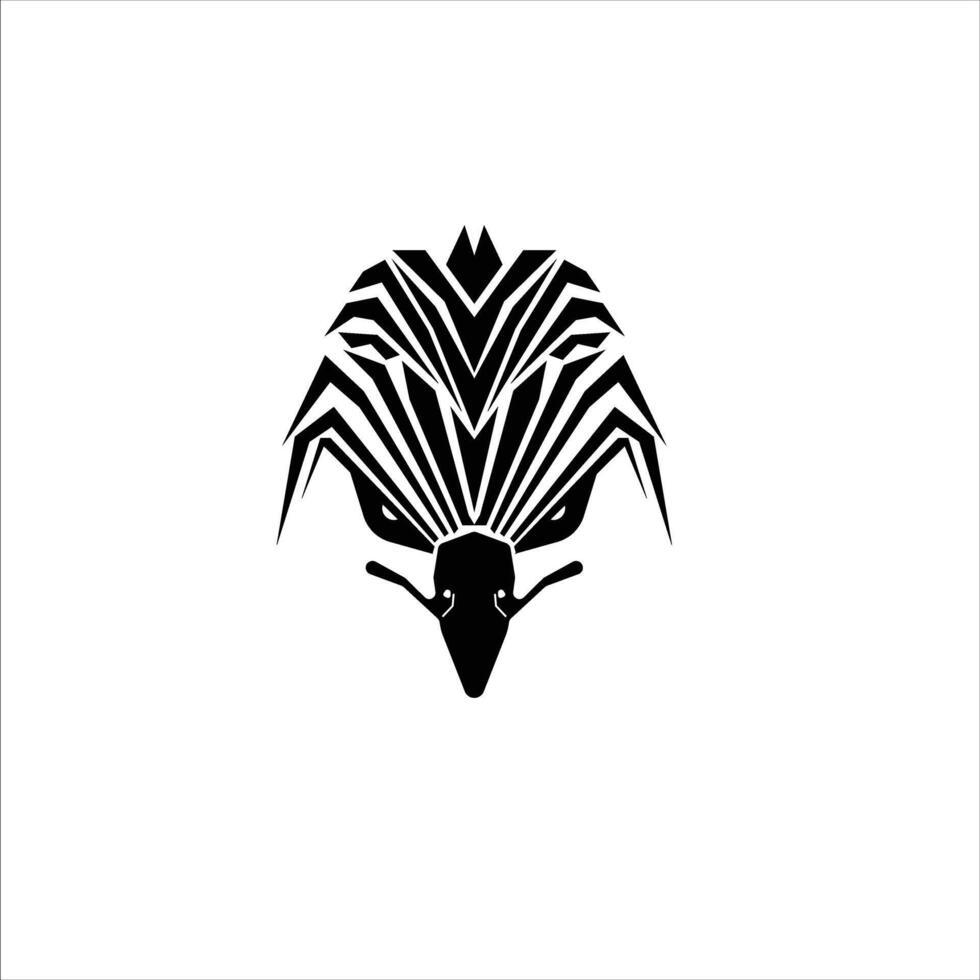 the face of the eagle with sharp gaze vector