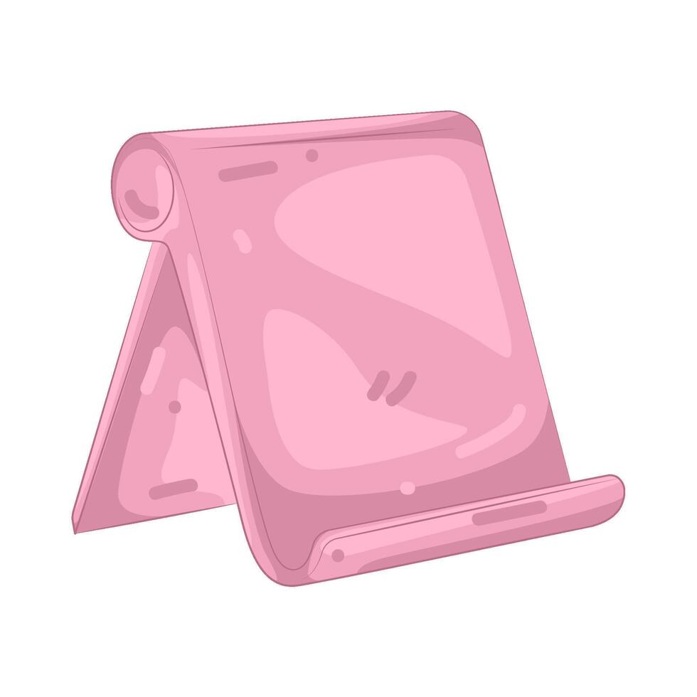 pink tablet stand vector
