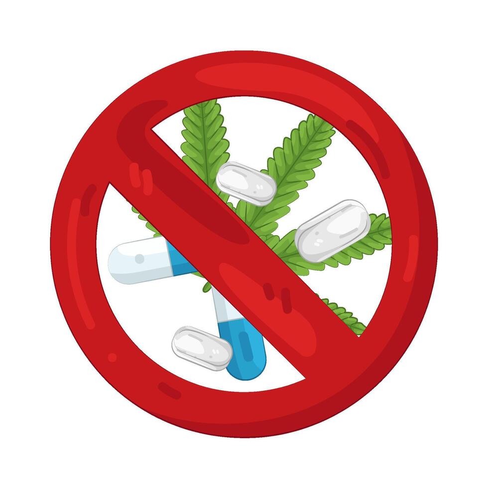 Illustration of No Drugs vector