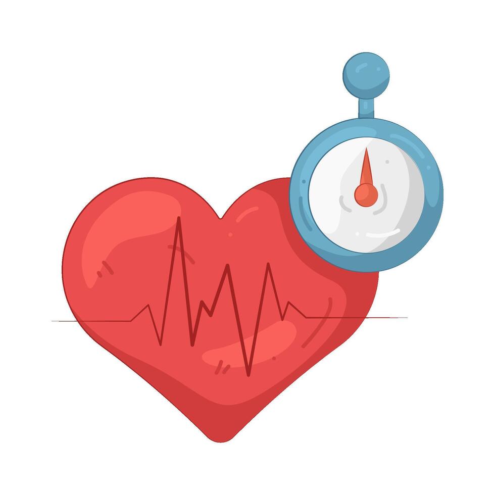 Illustration of a heart rate vector