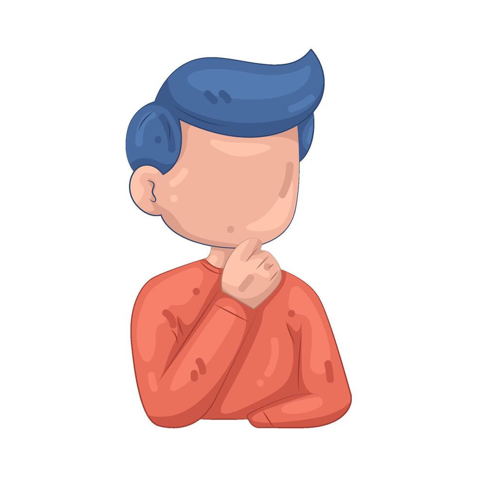Illustration of thinking man vector