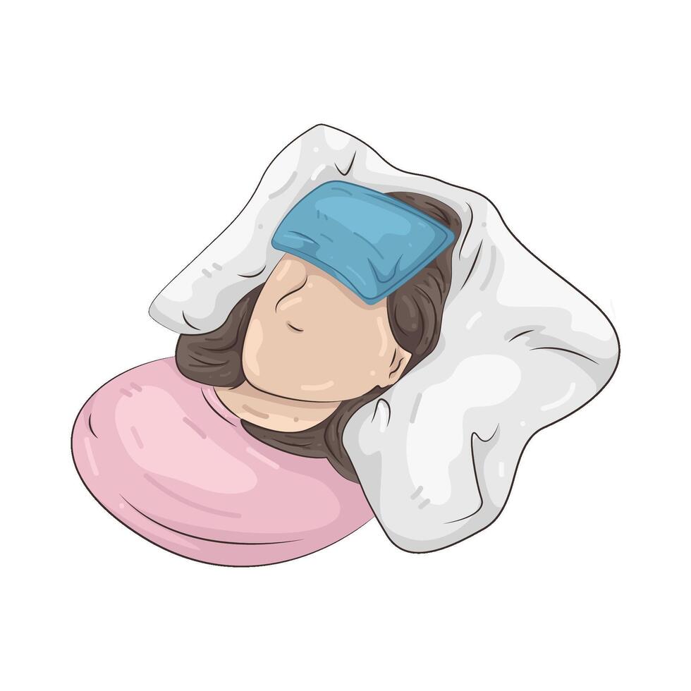 Illustration of Fever vector