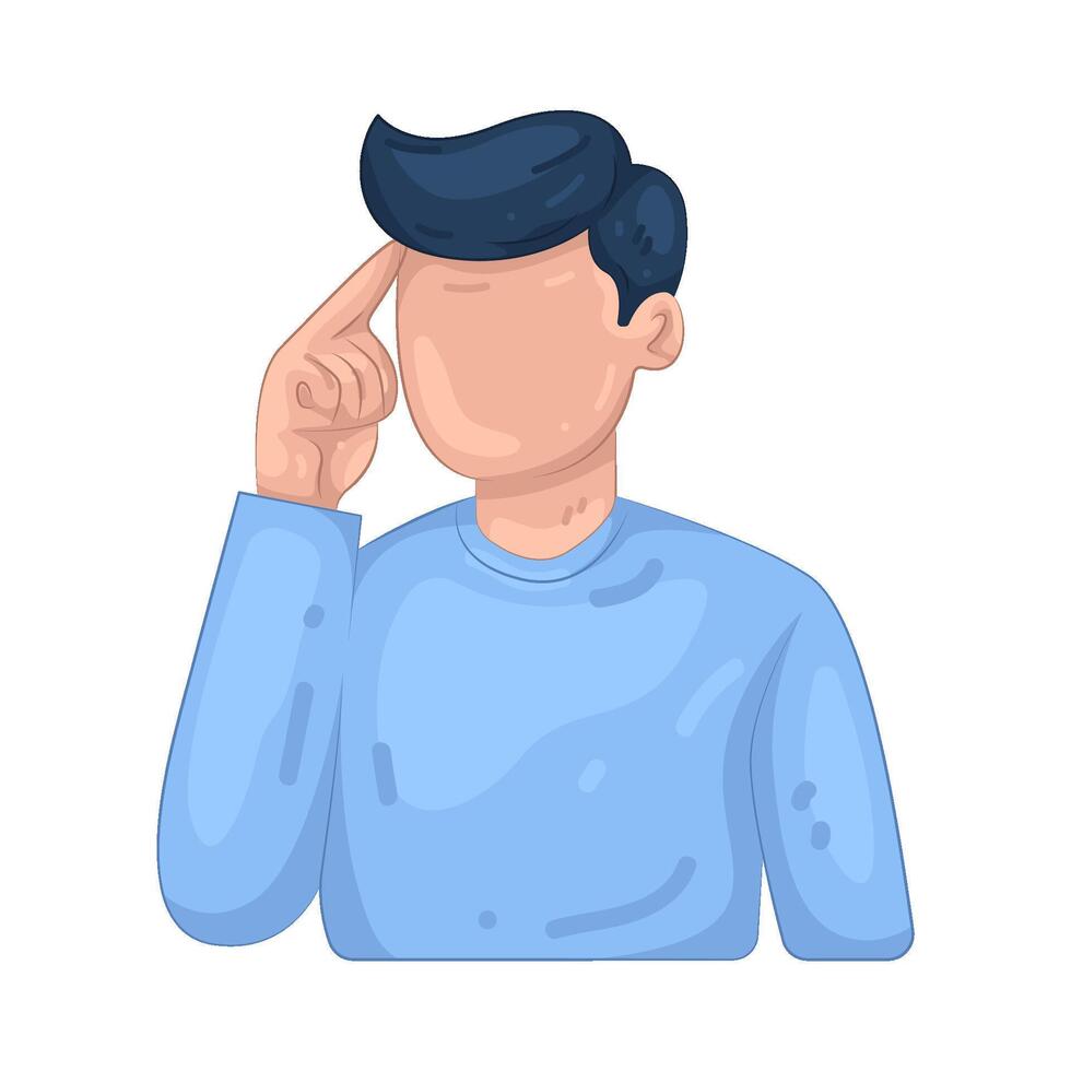 thinking man Illustration vector