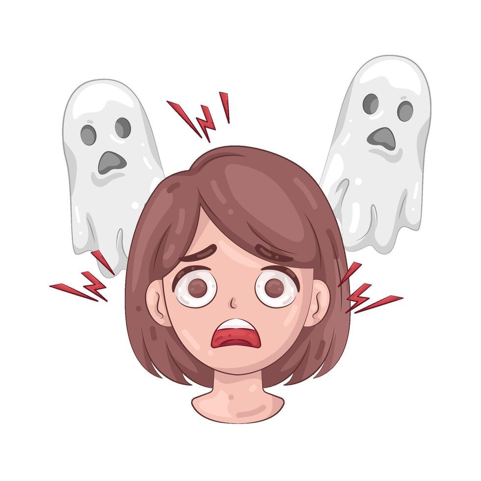 Illustration of fear vector