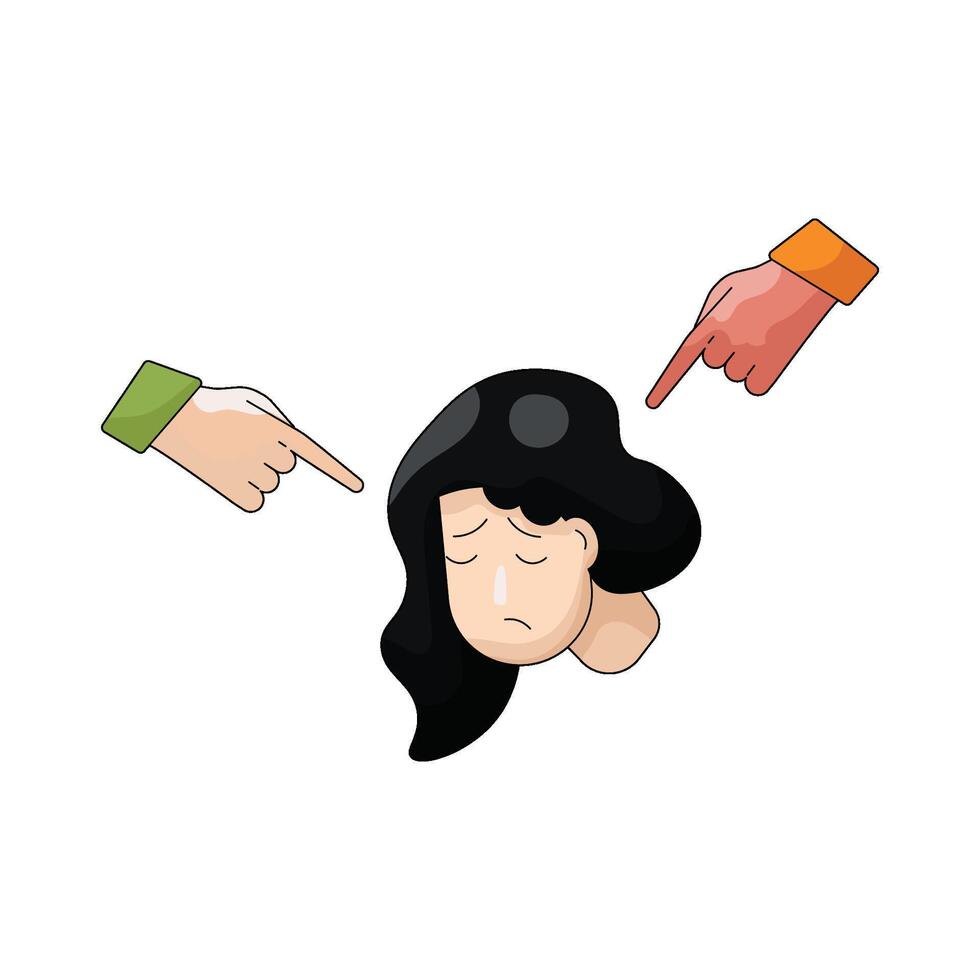 Illustration of sad vector