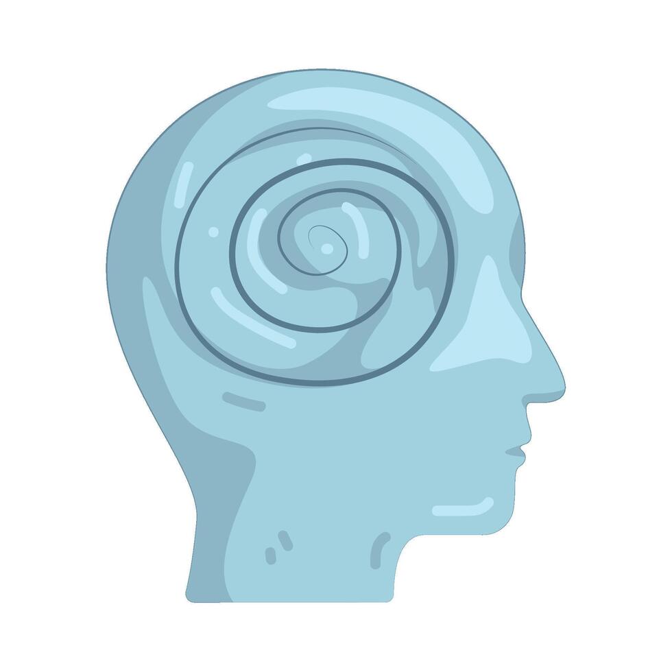 Illustration of mental spiral vector