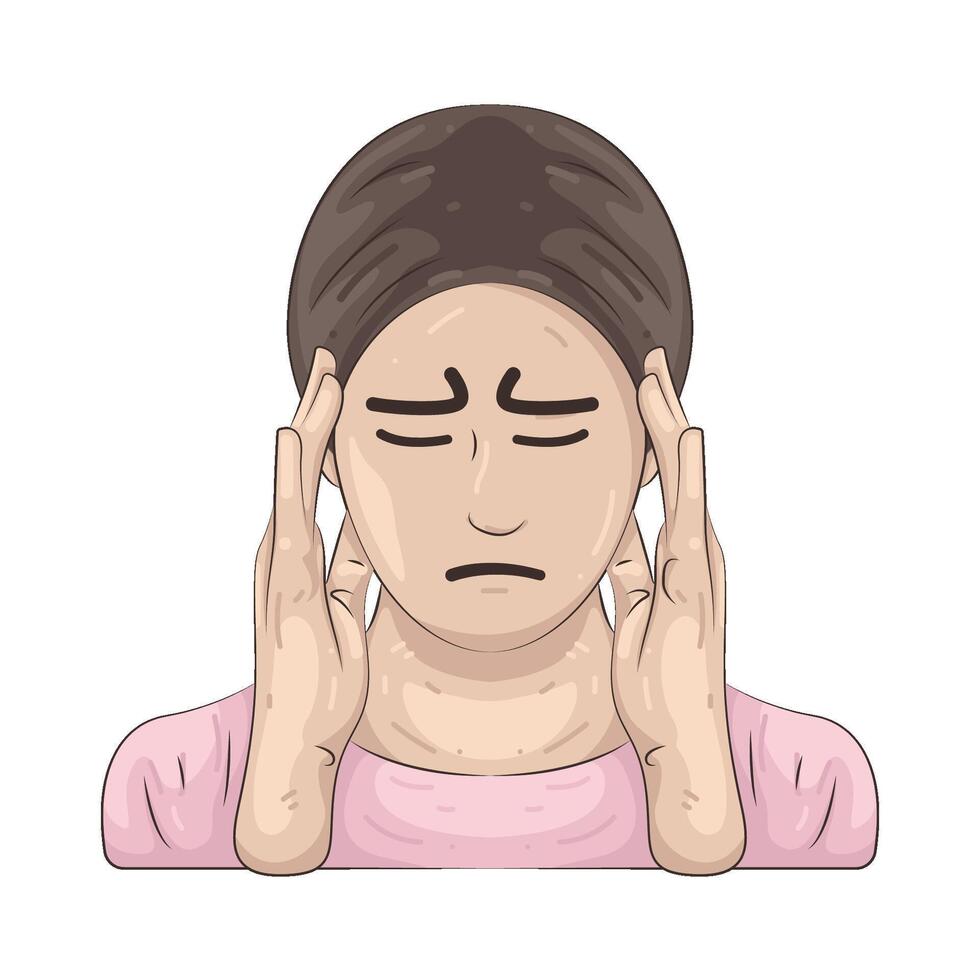 Illustration of Headache vector