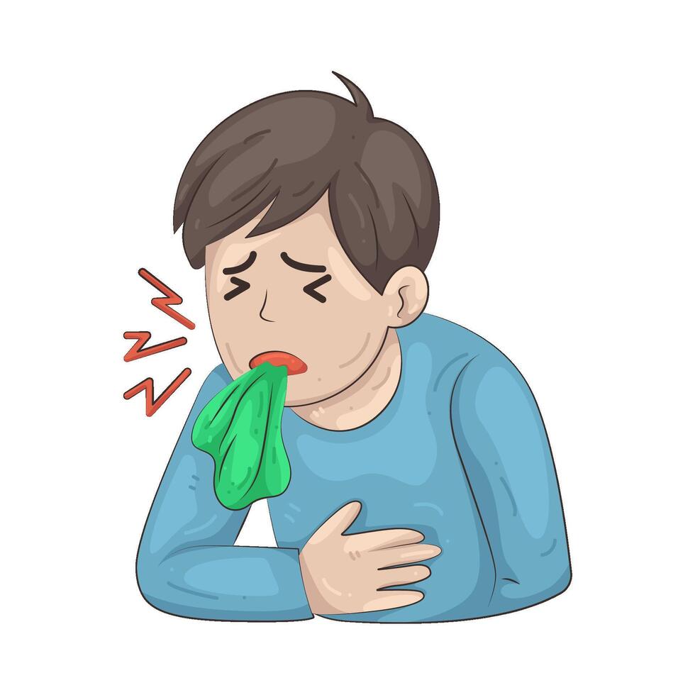 Illustration of Vomiting vector