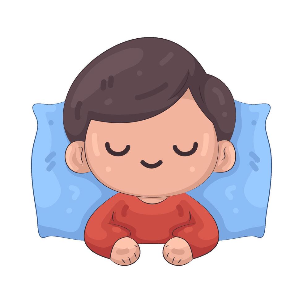 Illustration of sleeping boy vector