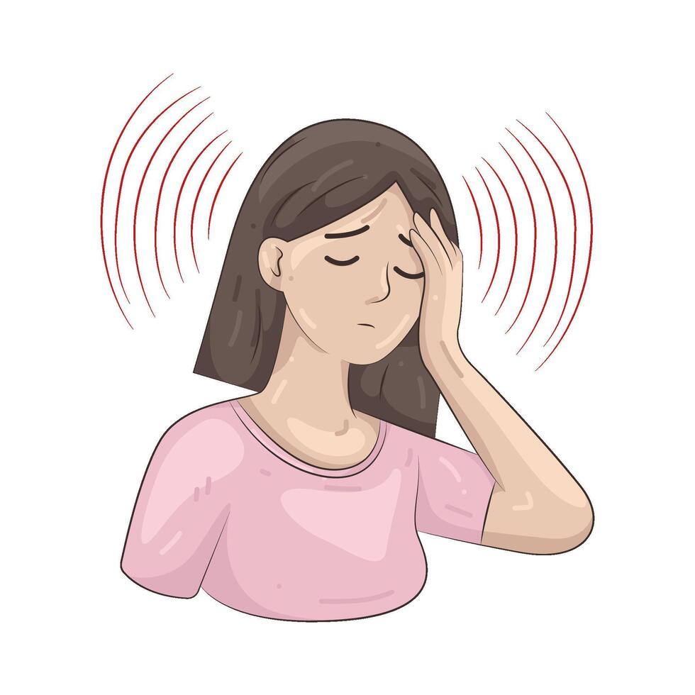 Illustration of Dizziness vector