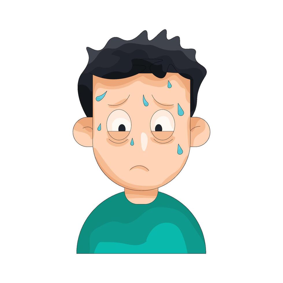 Nervous Sweat Illustration vector