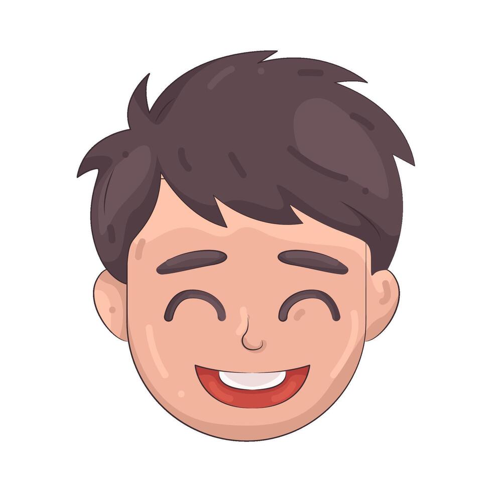Illustration of laughing boy vector