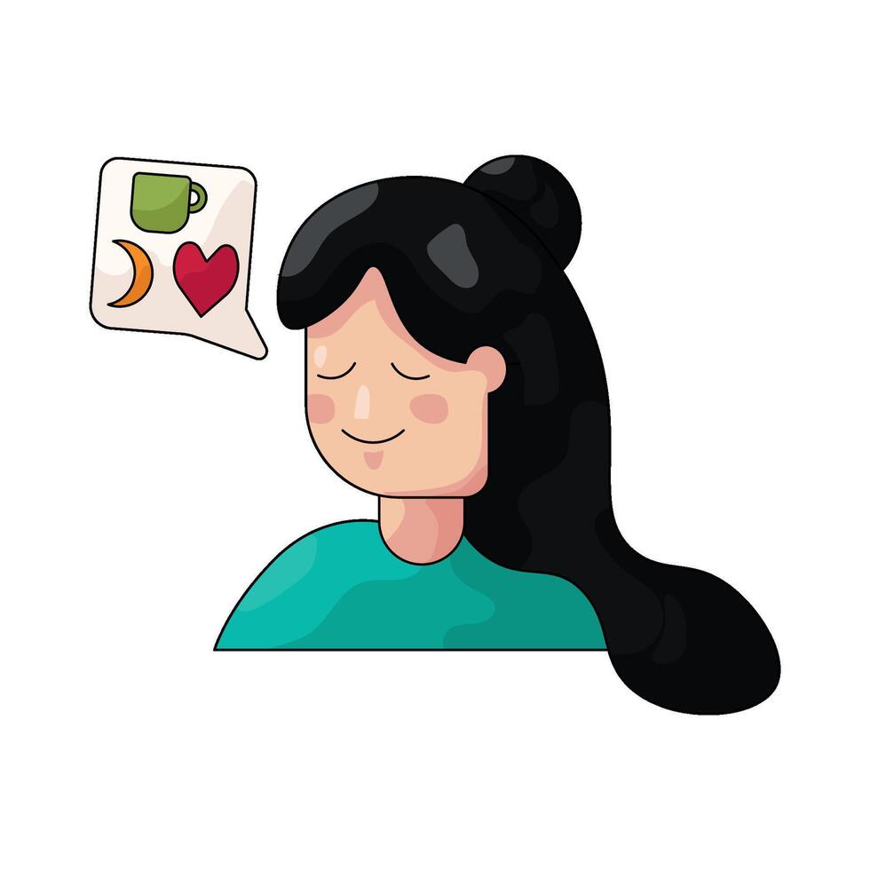 Illustration of thinking vector